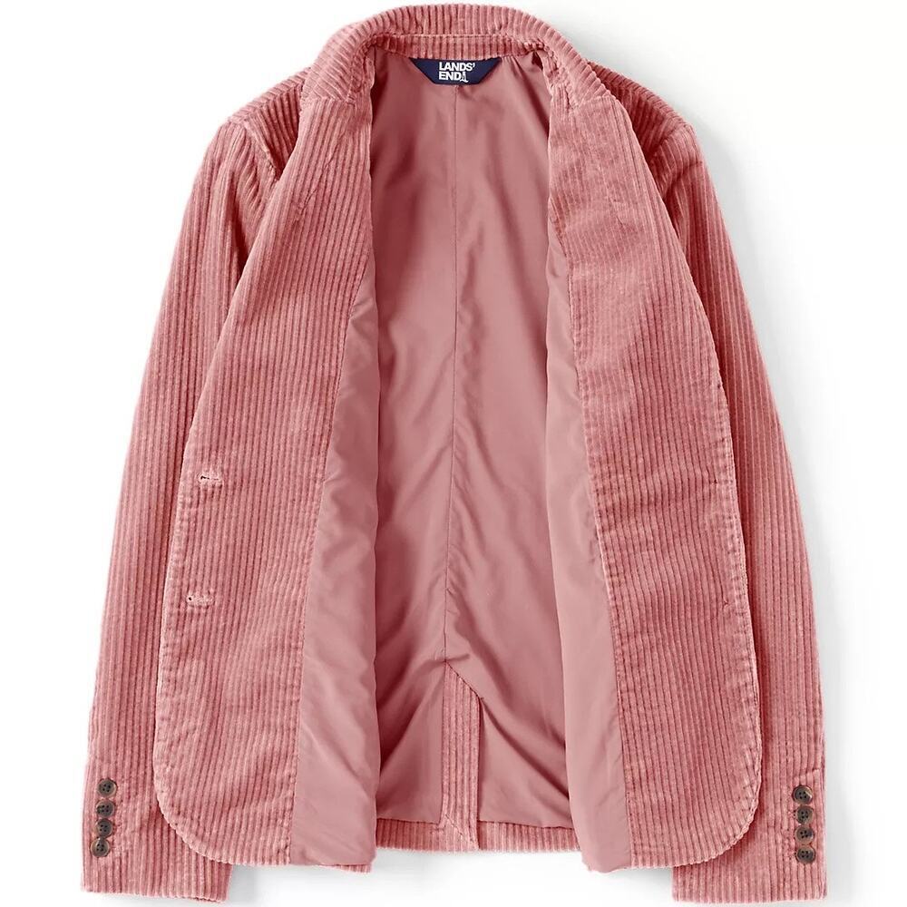 Lands' End Wide Wale Corduroy Blazer in "Dusty Brick" Pink Plus Size 2X - Picture 5 of 12